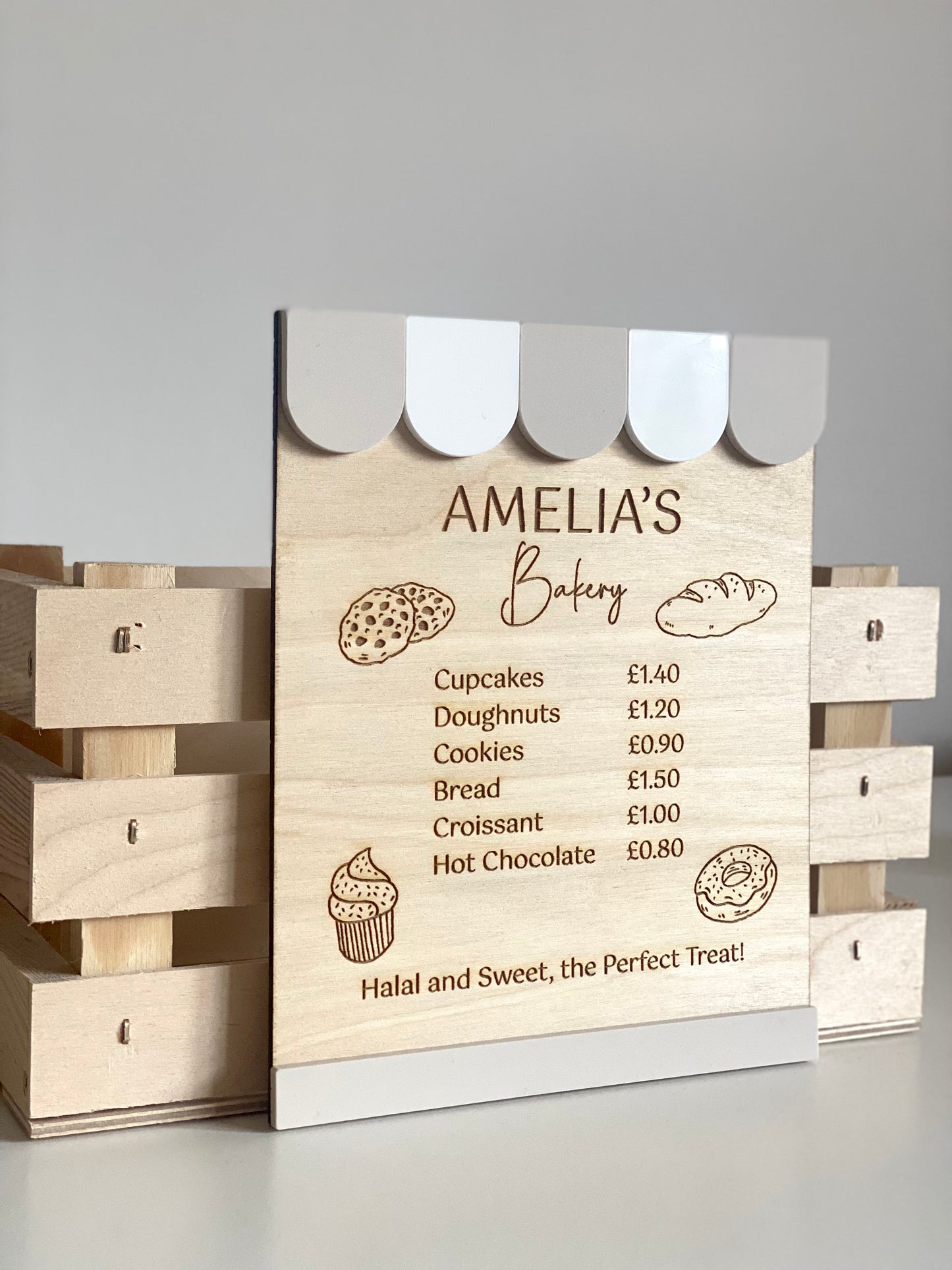 Personalised Bakery Menu Sign