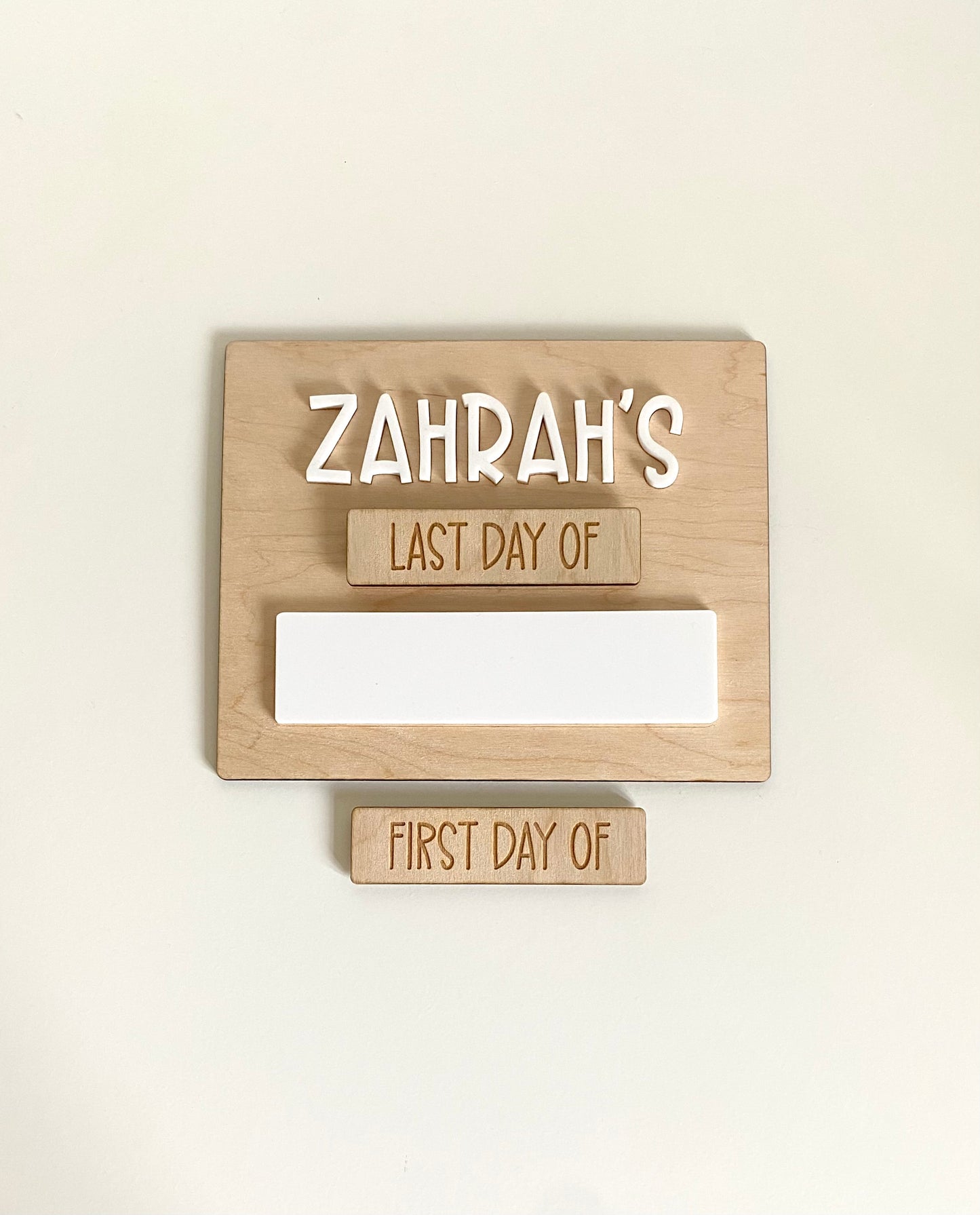 Personalised First Day/ Last Day Board