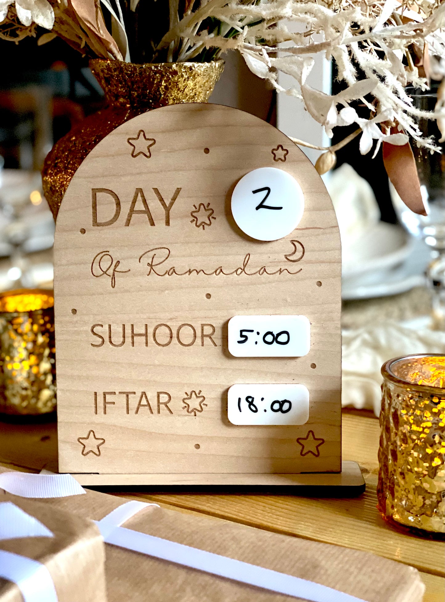 Wooden Ramadan Tracker