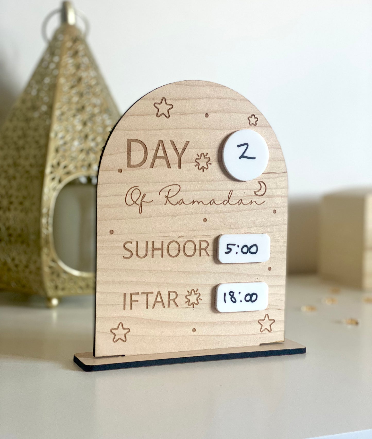 Wooden Ramadan Tracker