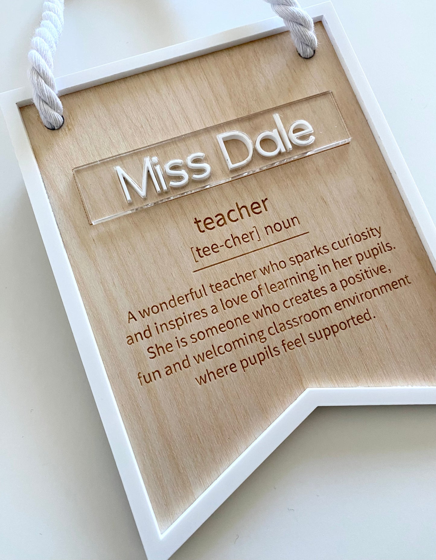 Personalised Teacher, Noun Plaque