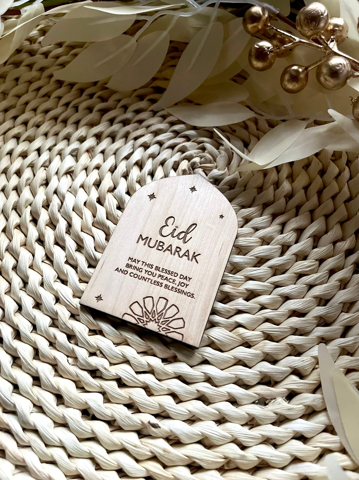 Wooden Eid Place Card