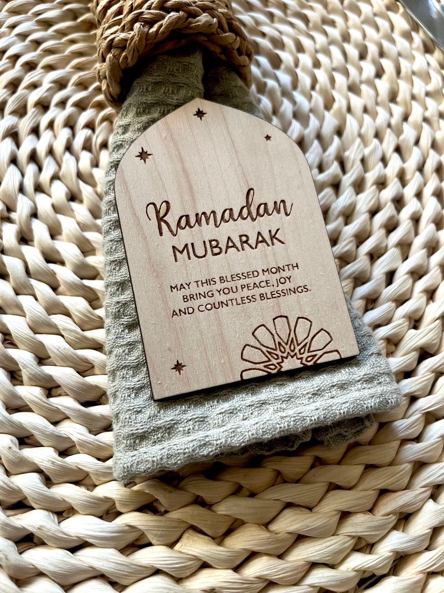 Wooden Ramadan Place Card