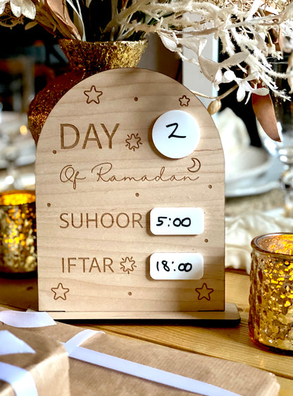 Wooden Ramadan Tracker