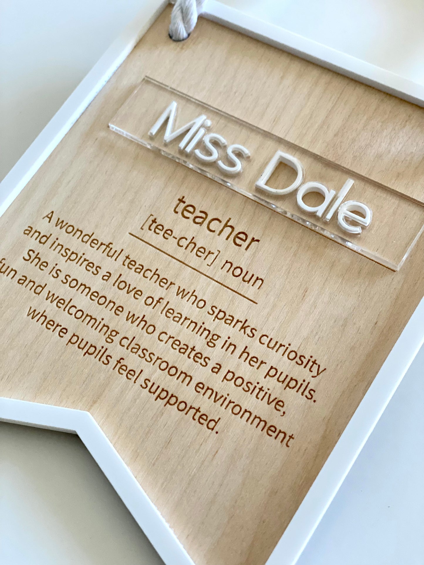 Personalised Teacher, Noun Plaque