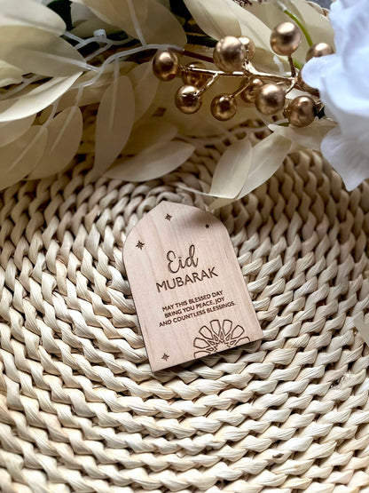Wooden Eid Place Card